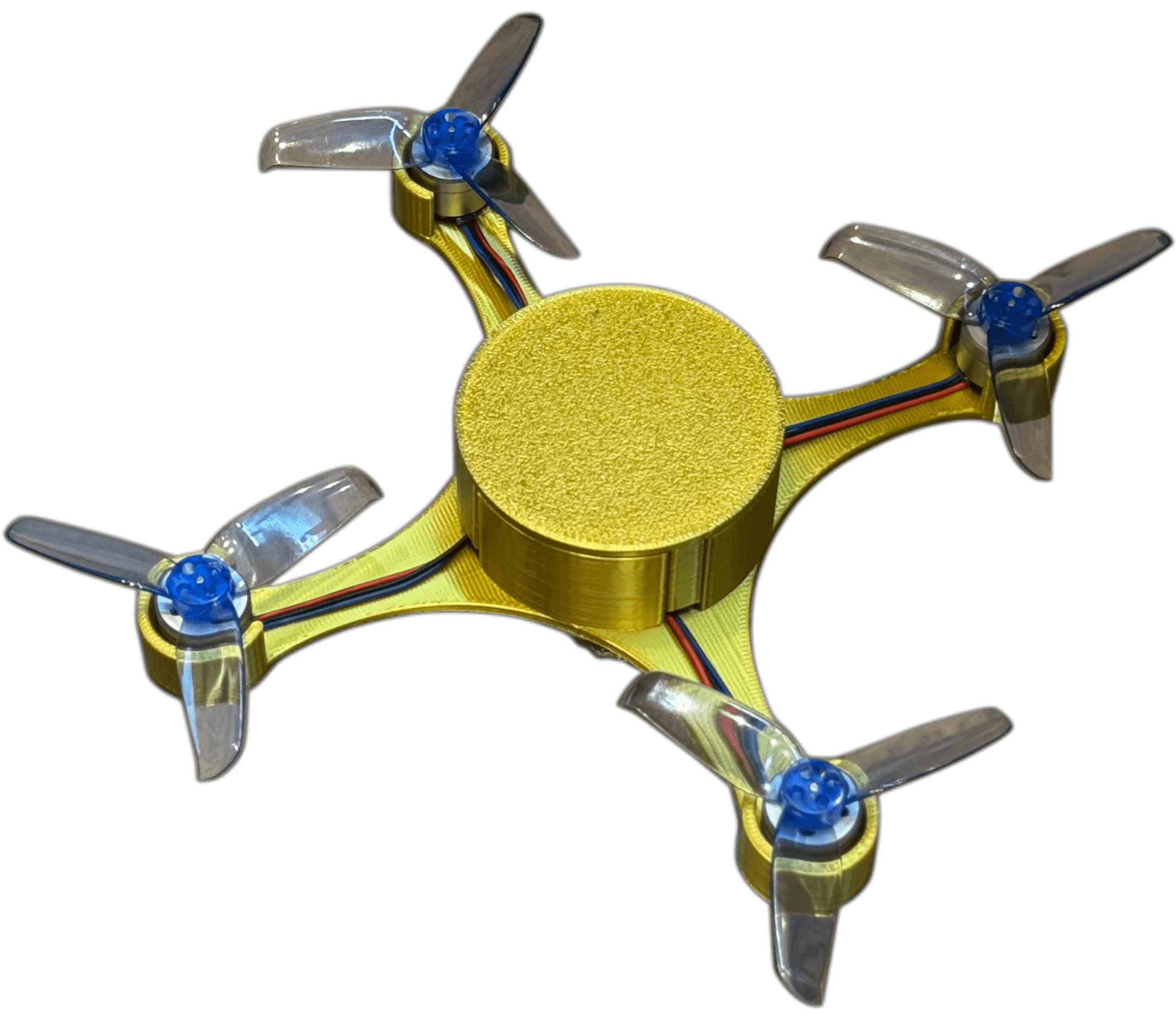 Drone ESP-FLY montado sob luz rasante 3/4